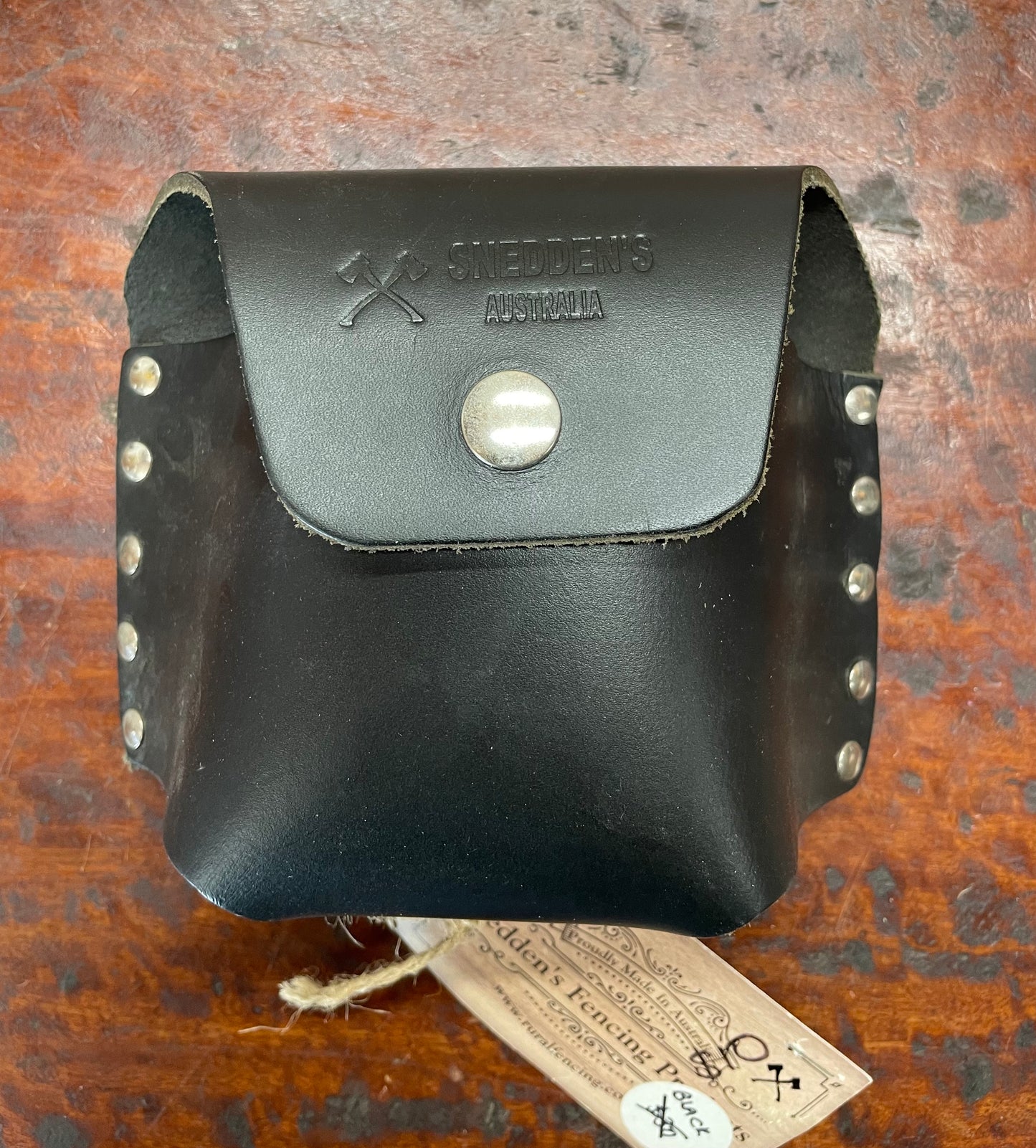 AXE KNIFE STONE LEATHER POUCH BLACK +++++DISCOUNTED++++++