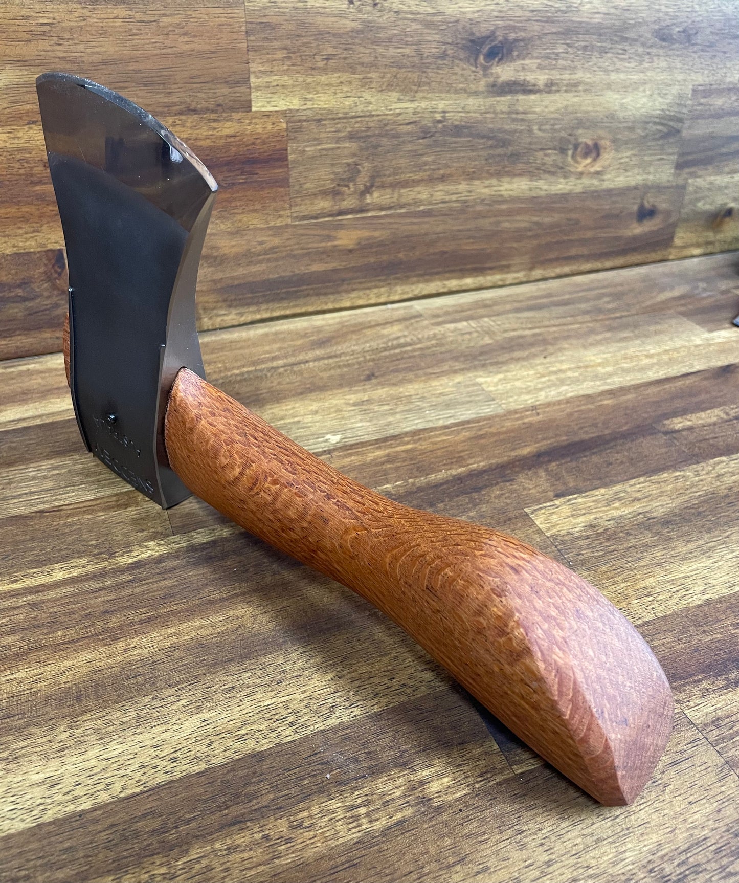 Razorback 'Stubby' Handcrafted Hatchet with silky oak 25cm handle. #1996