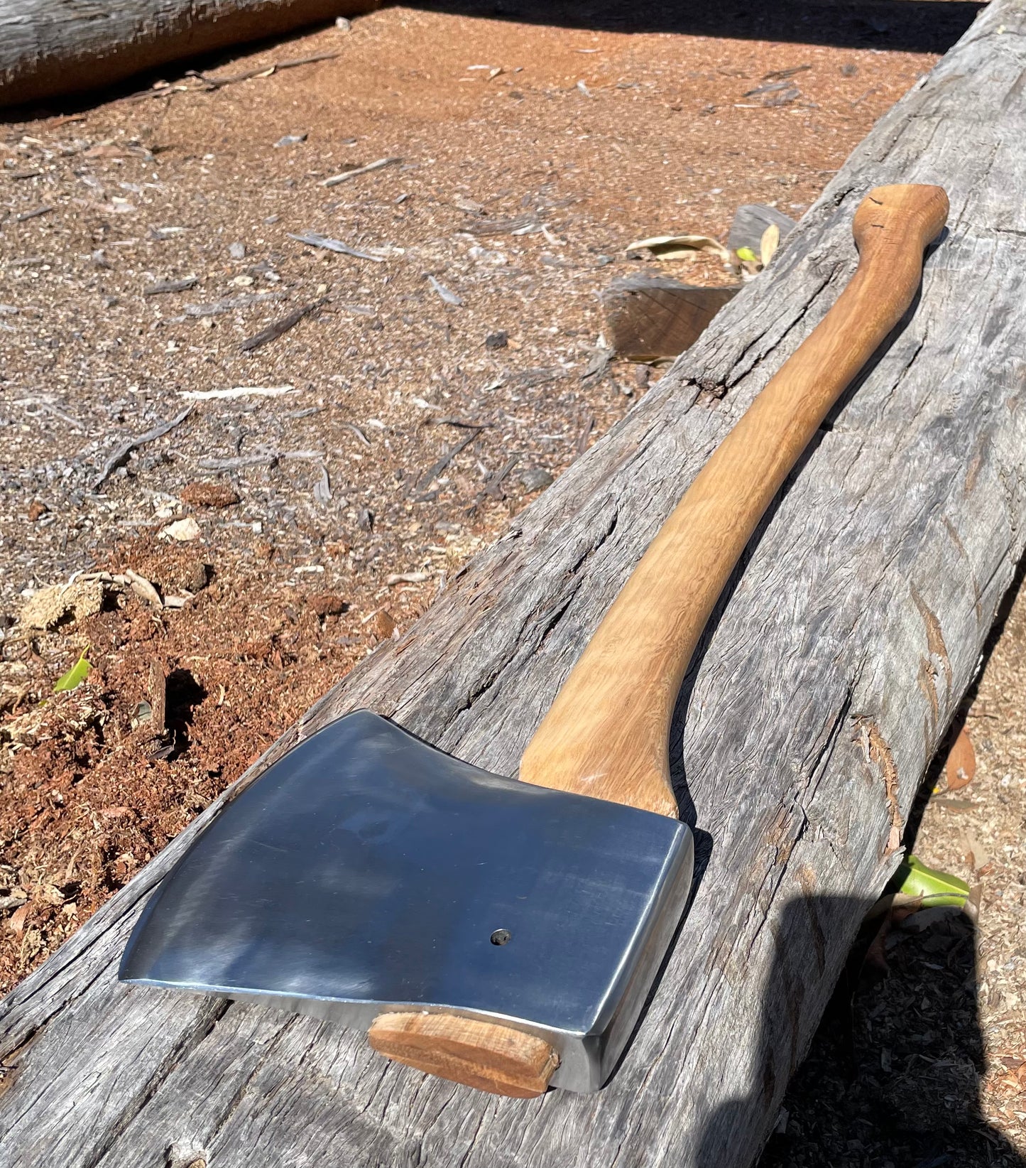 RA054 Reconditioned Collins Legitimus USA Race axe with 800mm spotted gum handle