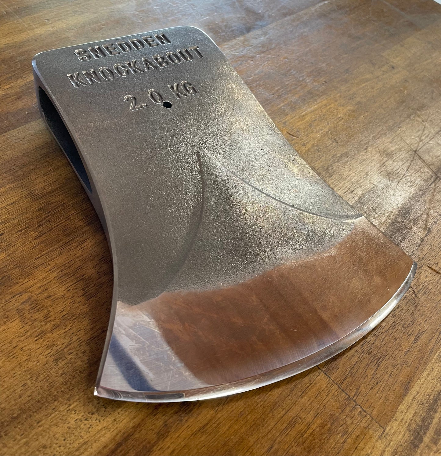 Series 3 Knockabout axe head and leather cover. No handle.