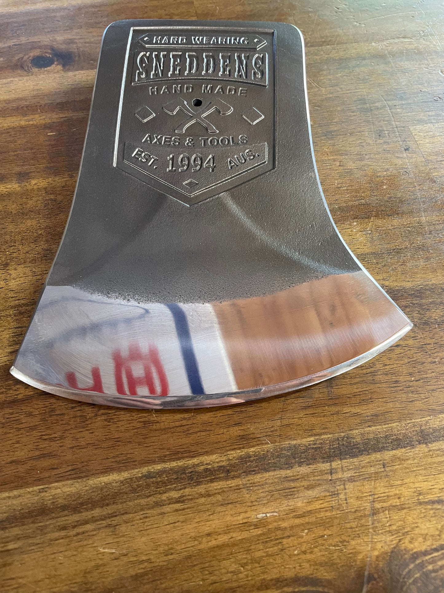 Series 3 Knockabout axe head and leather cover. No handle.
