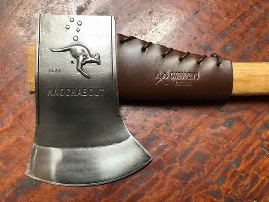 Axe Handle Protector. Thick 4mm leather BROWN and BLACK