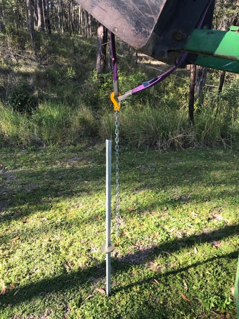 Star Picket Extractor Y jaw Chain Coupling and Sling Hook Set Up