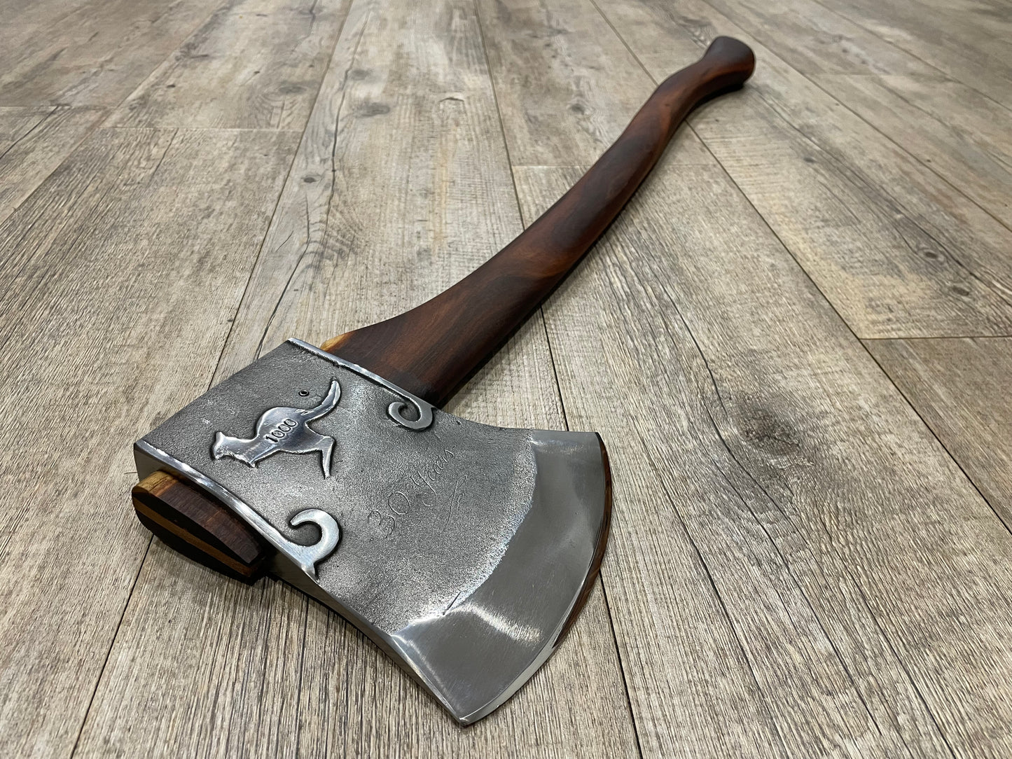 Series 1 Knockabout Axe number 1000 Engraved with 30 Years Gidgee Wood Handle