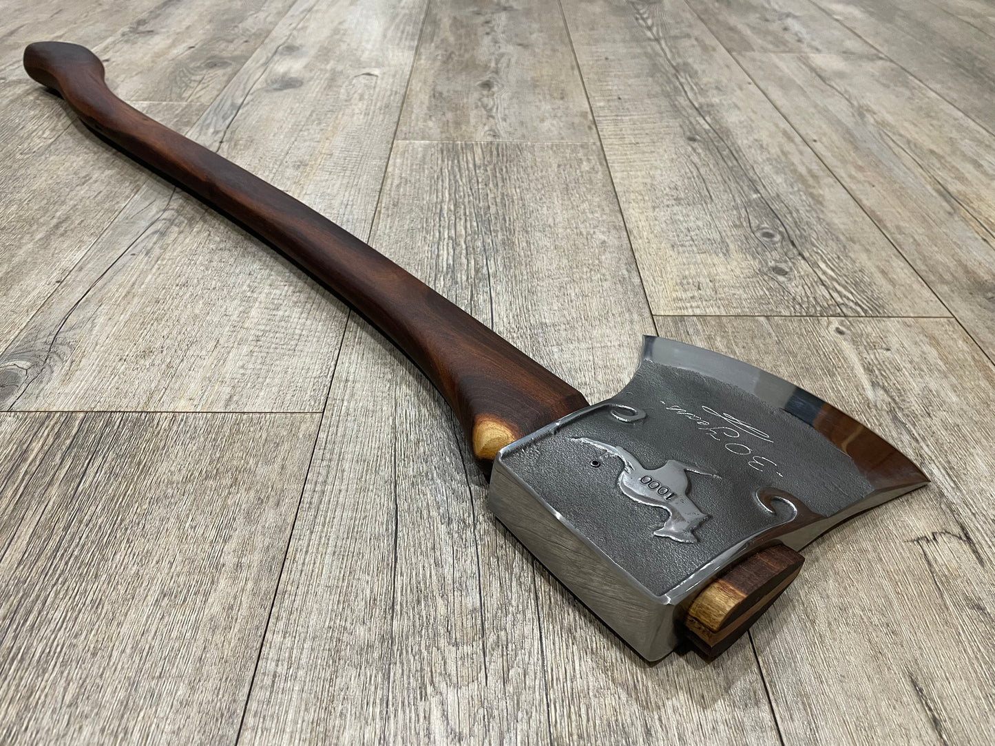 Series 1 Knockabout Axe number 1000 Engraved with 30 Years Gidgee Wood Handle