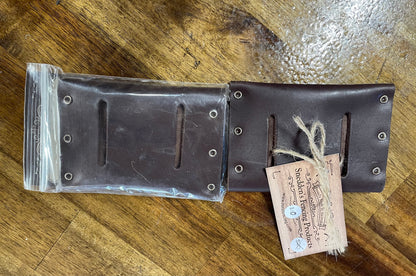 Brown Leather Pouch to house small sharpening stone (Belt Mountable)  SAMPLES
