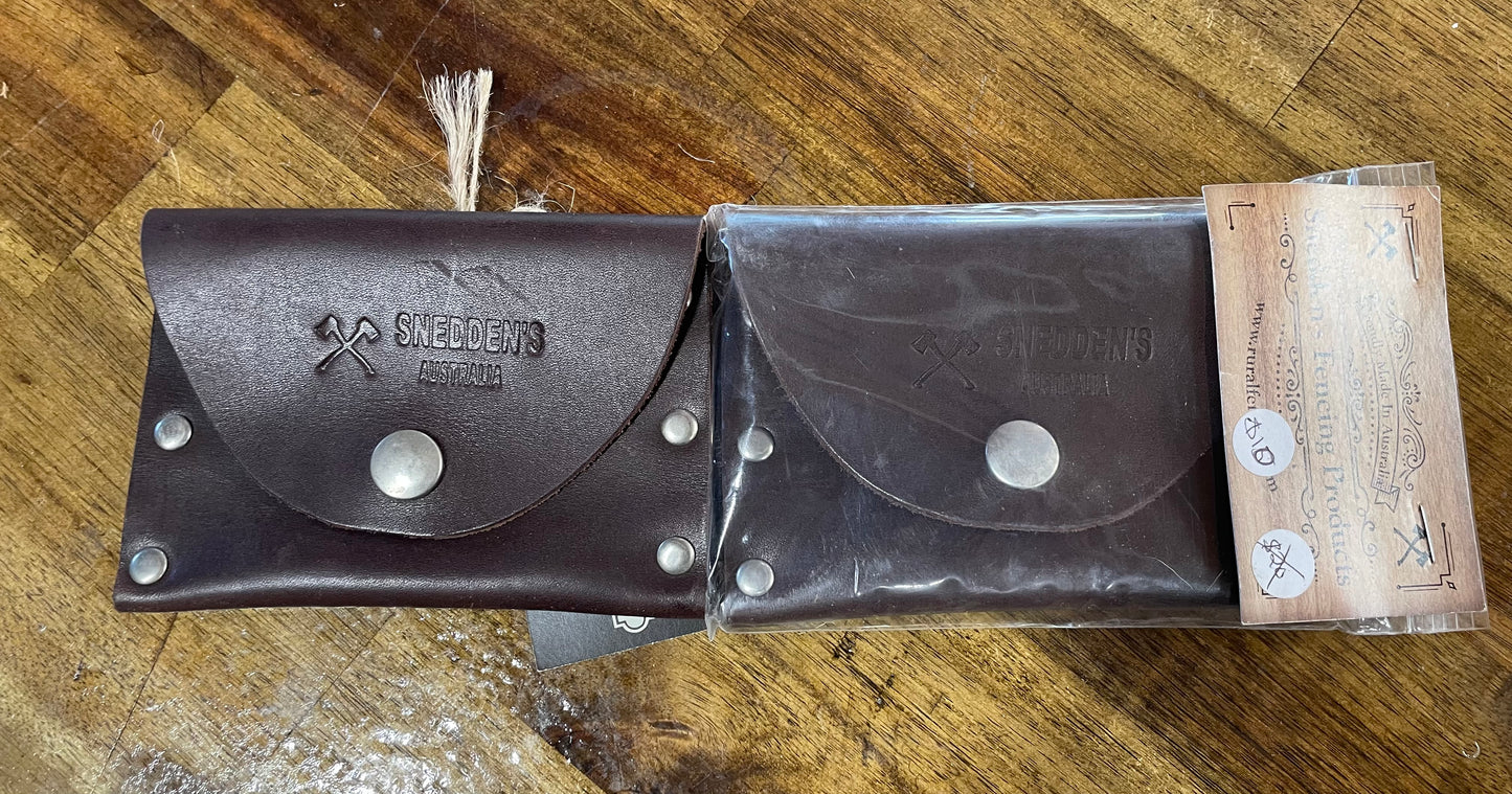 Brown Leather Pouch to house small sharpening stone (Belt Mountable)  SAMPLES