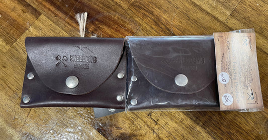 Brown Leather Pouch to house small sharpening stone (Belt Mountable)  SAMPLES