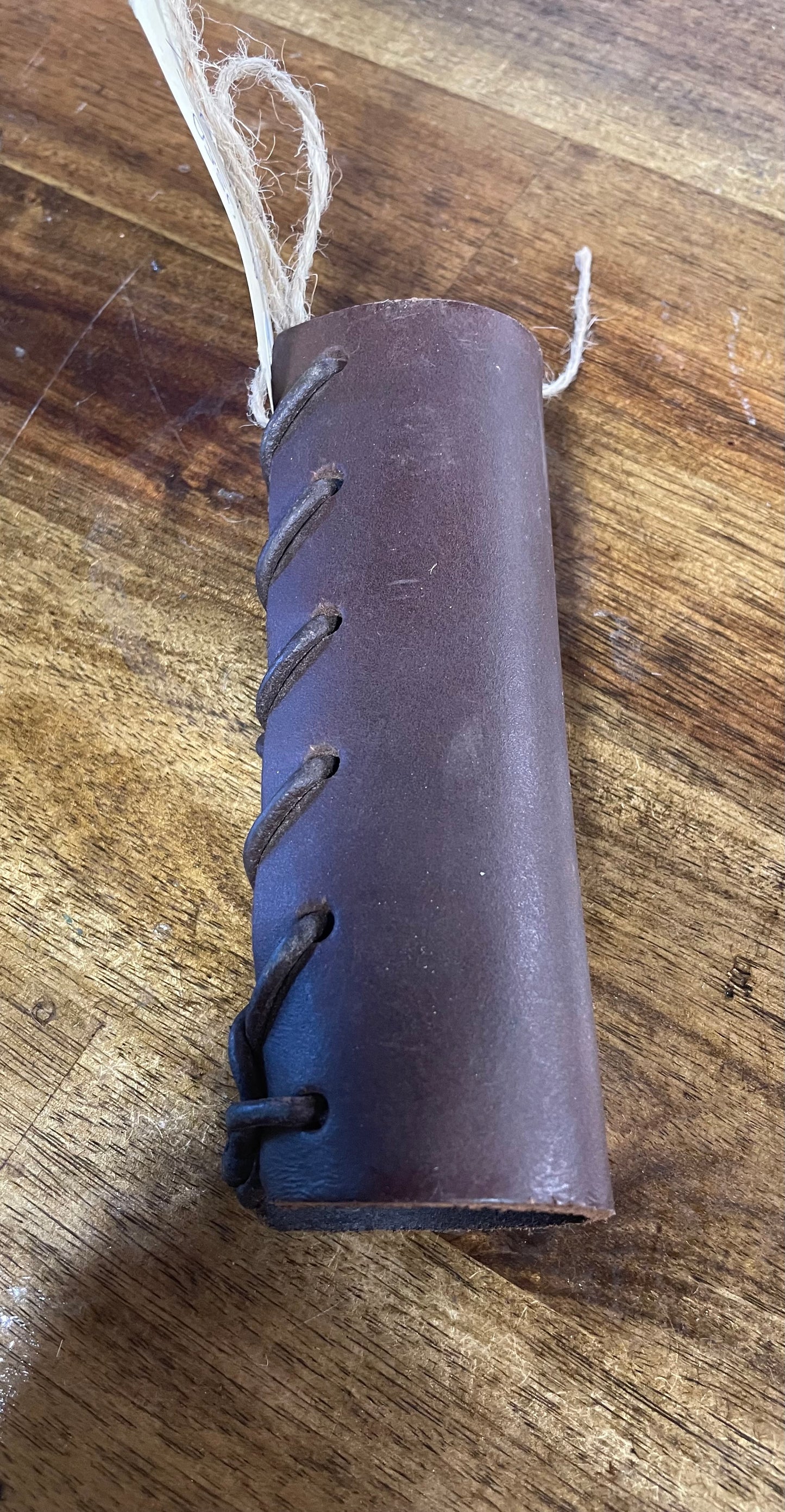 Blockbuster / Sledge Handle Protector. Thick 4mm leather Brown USED SAMPLE