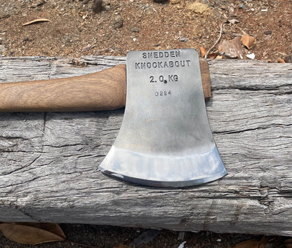 Series 3 Knockabout Axe with 700mm spotted gum handle 2.1kg. including leather cover