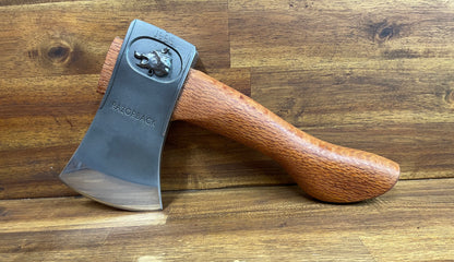 Razorback 'Stubby' Handcrafted Hatchet with silky oak 25cm handle. #1996