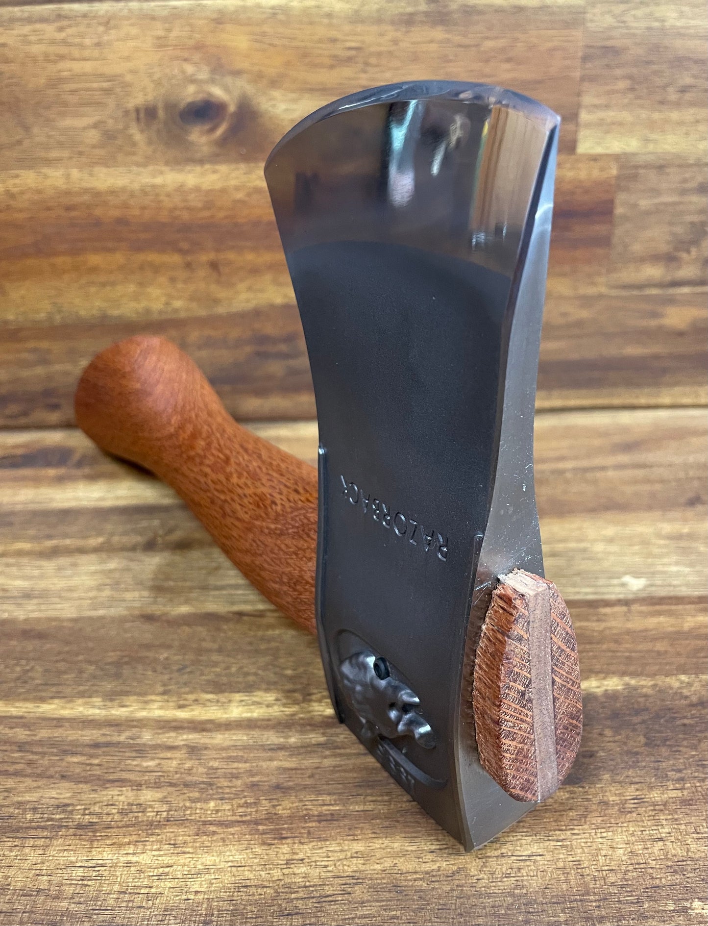 Razorback 'Stubby' Handcrafted Hatchet with silky oak 25cm handle. #1996