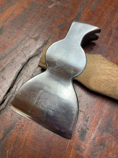 RA077 Reconditioned Plumb Carpenters hatchet with 370mm spotted gum handle