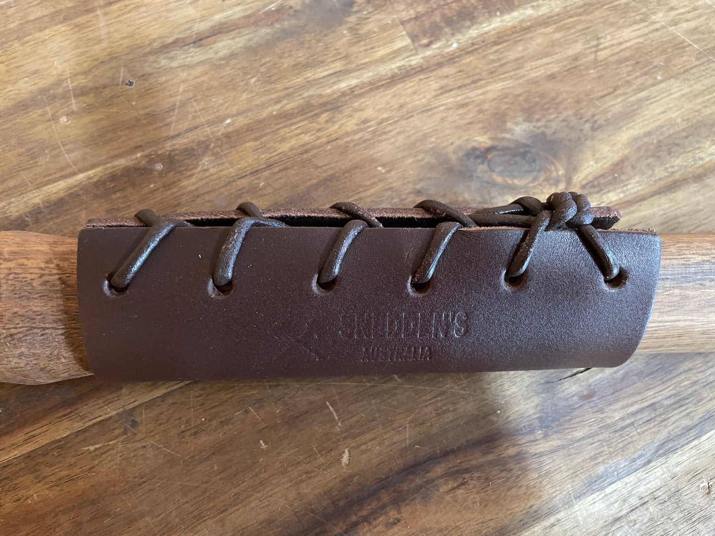 Blockbuster / Sledge Handle Protector. Thick 4mm leather Brown