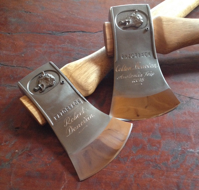 Razorback Handcrafted Hatchet including cover  IN PRODUCTION - PREORDERS ACCEPTED